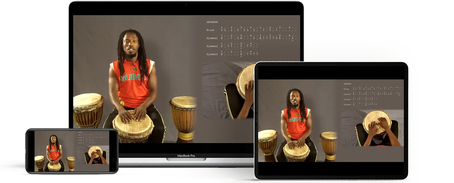 djembe lessons on digital devices